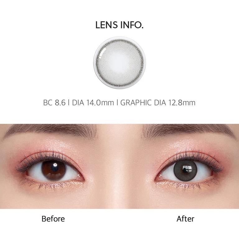 Olens 6 Months Colored Contact Lens Winsome Gray -3.00 1pcs