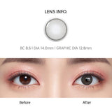 Olens 6 Months Colored Contact Lens Winsome Gray -3.00 1pcs