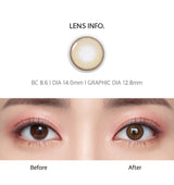 Olens 6 Months Colored Contact Lens Winsome Brown -1.75 1pcs