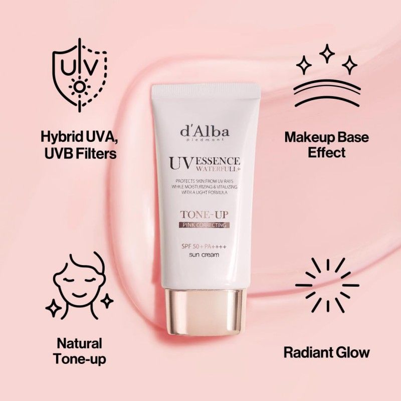 D'Alba Waterfull Tone-up Sunscreen Pink SPF50+ PA++++ 50ml