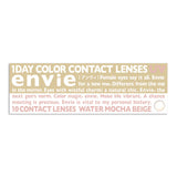 Envie 1-Day Colored Contcat Lens Water Mocha Beige -3.25 10pcs