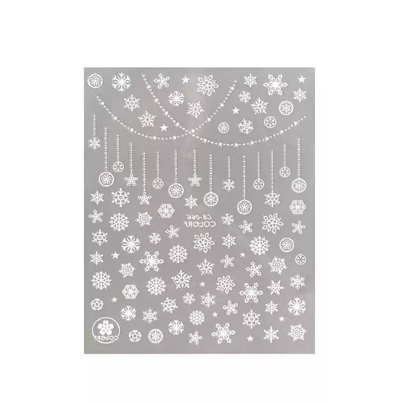 Joyful Nail妆容贴白雪花909