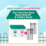 Bring Green Squid Game Tea Tree Cica Pore Nose Pack 5pcs