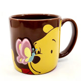 Disney Coffee Mug Winnie The Pooh Butterfly Brown