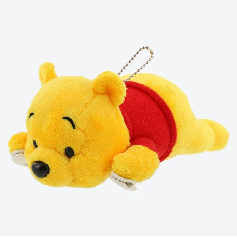 Disney迪士尼趴姿毛绒玩偶挂件红衣维尼小熊