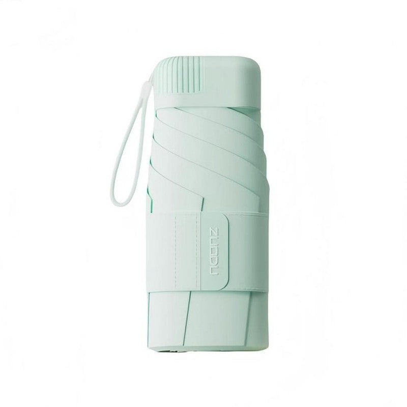 Zuodu Card Umbrella Six-folding Sun Protection Windproof Mint Green