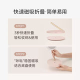 Muid Led Portable Folding Makeup Mirror Smokey Pink