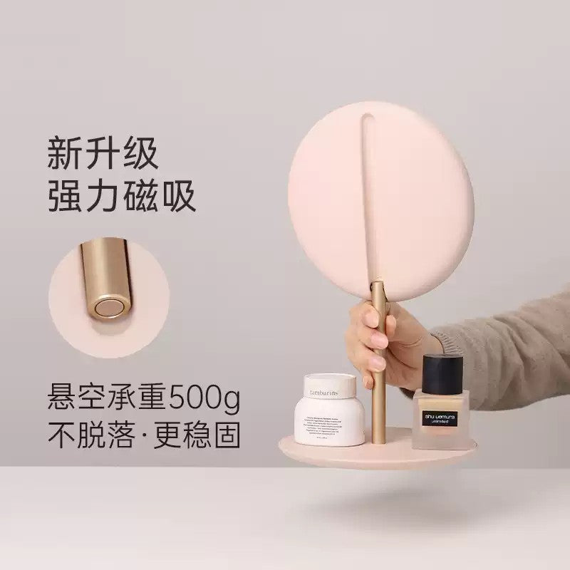 Muid Led Portable Folding Makeup Mirror Smokey Pink