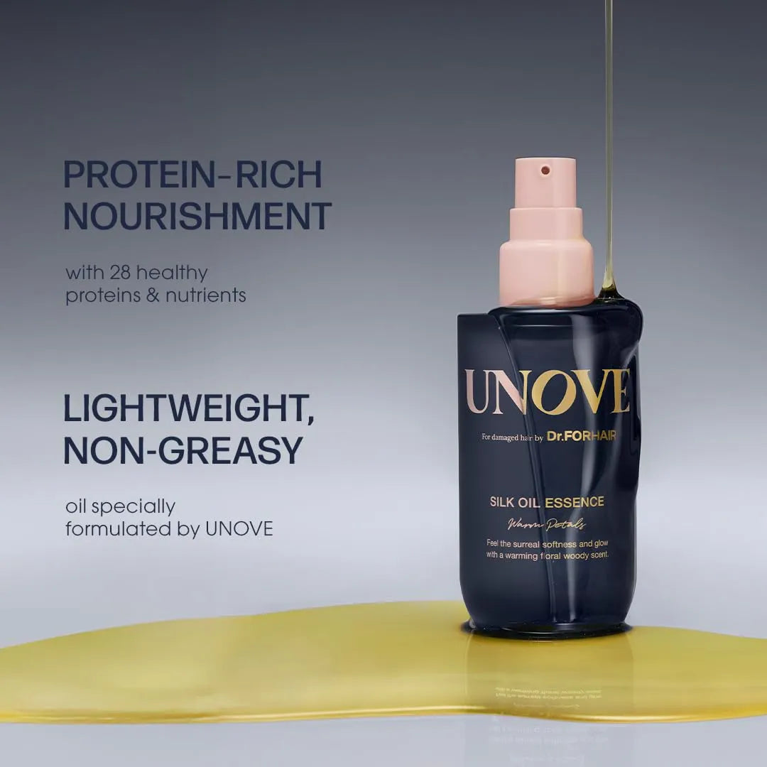 Unove Silk Oil Essence Hair Serum Warm Petals 70ml