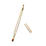 Portable Retractable Dual-Ended Lip Brush #03 Gold