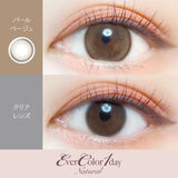 Ever Color 1 Day Natural Colored Contact Lenses Pearl Beige -4.00 20pcs