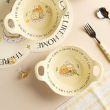Lotus Blue蓝莲花面包兔奶油系双耳盘贝果