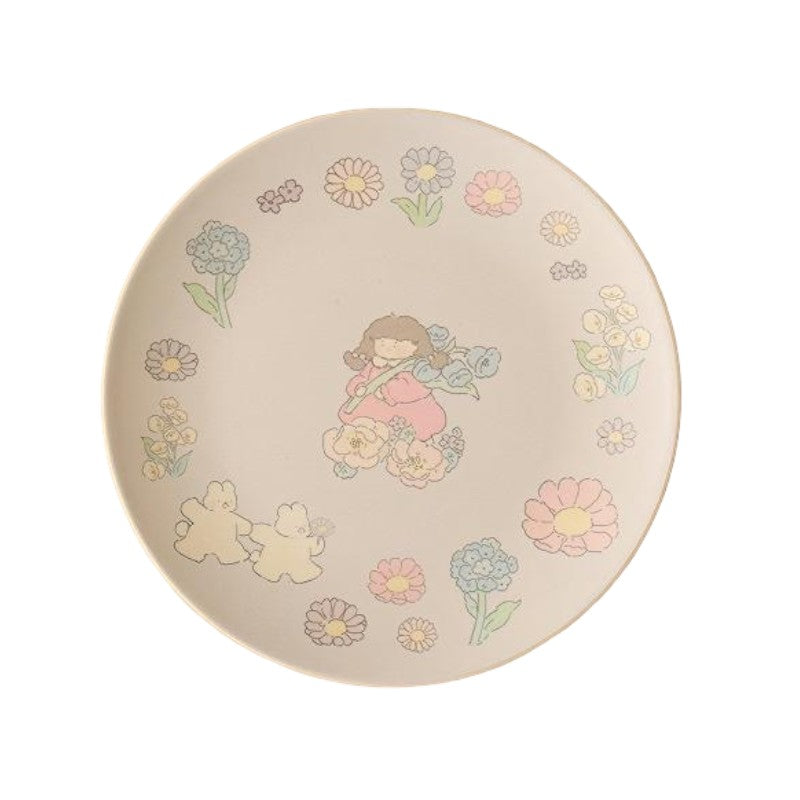 Lotus Blue蓝莲花阿满系列竹纤维盘子绣球花