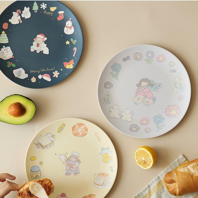 Lotus Blue蓝莲花阿满系列竹纤维盘圣诞