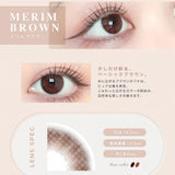 Envie 1 Month Colored Contact Lens Merim Brown -7.50 2pcs