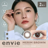 Envie 1 Month Colored Contact Lens Merim Brown -7.50 2pcs