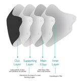Arte KF94 Adult 3D Face Masks Black 5pcs