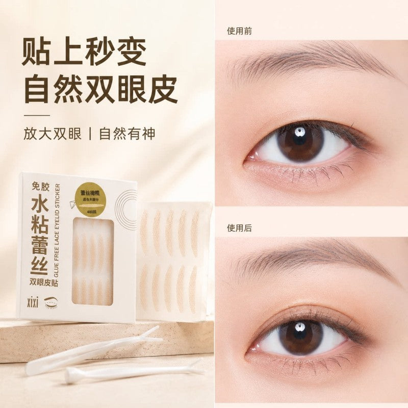 Xixi Glue Free Lace Eyelid Sticker Olive Style