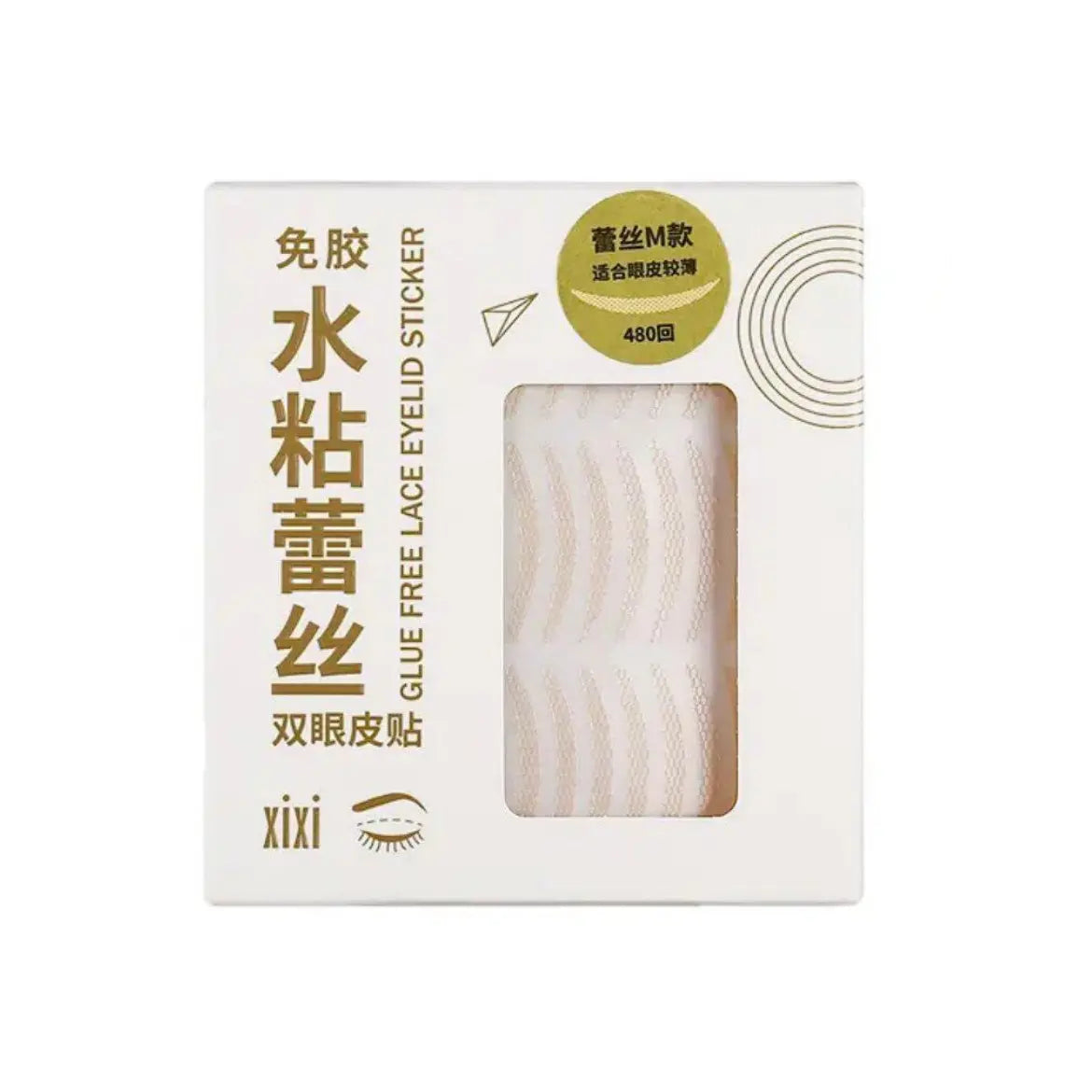Xixi Glue Free Lace Double Eyelid Sticker Tape M Crescent Shape