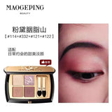 MaoGeping Sculpture 4-Color Eyeshadow #Fendai Rouge(114+121+122+332)