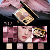 MaoGeping Sculpture 4-Color Eyeshadow #Fendai Rouge(114+121+122+332)