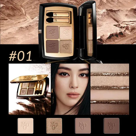 MaoGeping Sculpture 4-Color Eyeshadow #Sand Brown(211+101+304+117)