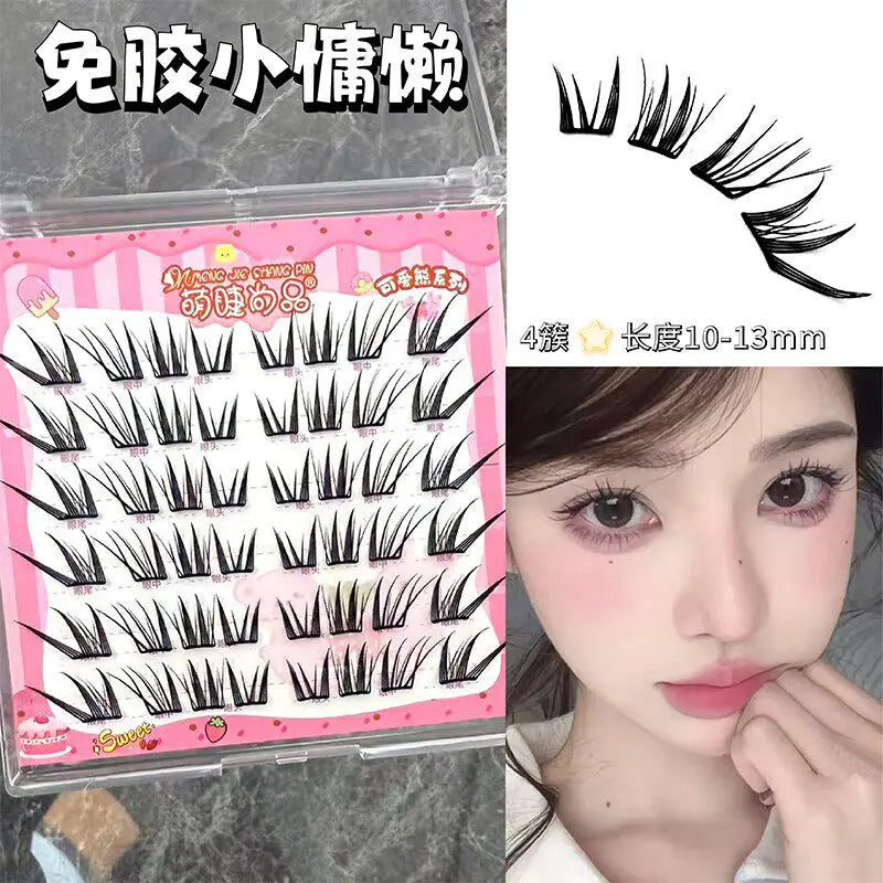 Meng Jie Shang Pin Glue Free False Eyelashes Little Lazy