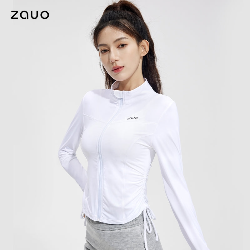 Zauo-修身防晒衣少女版-白色-L码