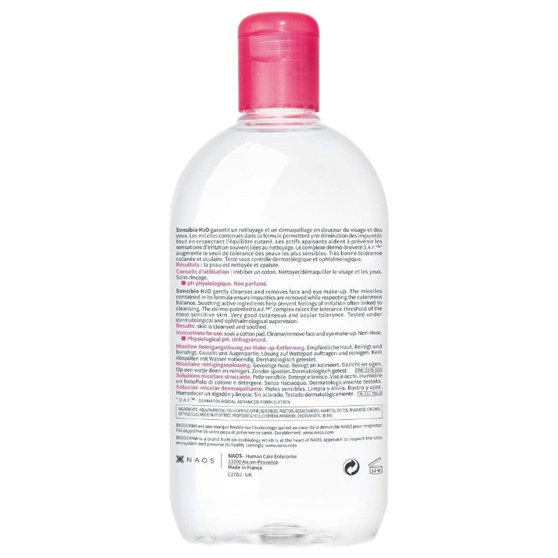 Bioderma Sensibio H2O Make Up Removing Micelle Solution 500ml