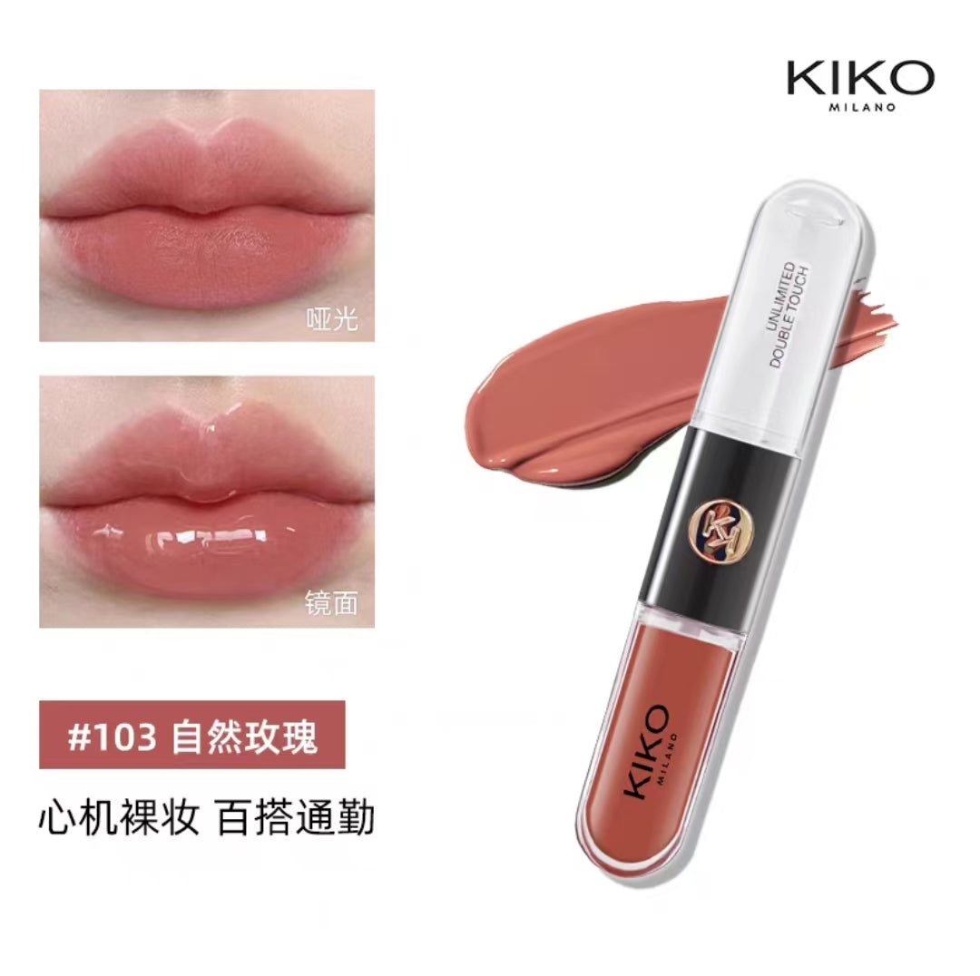 Kiko-奇蔻-明彩双头唇釉-103自然玫瑰