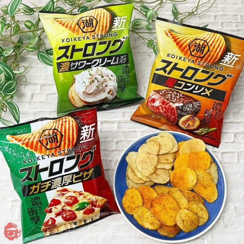 Koikeya湖池屋Strong厚切波浪薯片特浓酸忌廉奶油洋葱味 55g