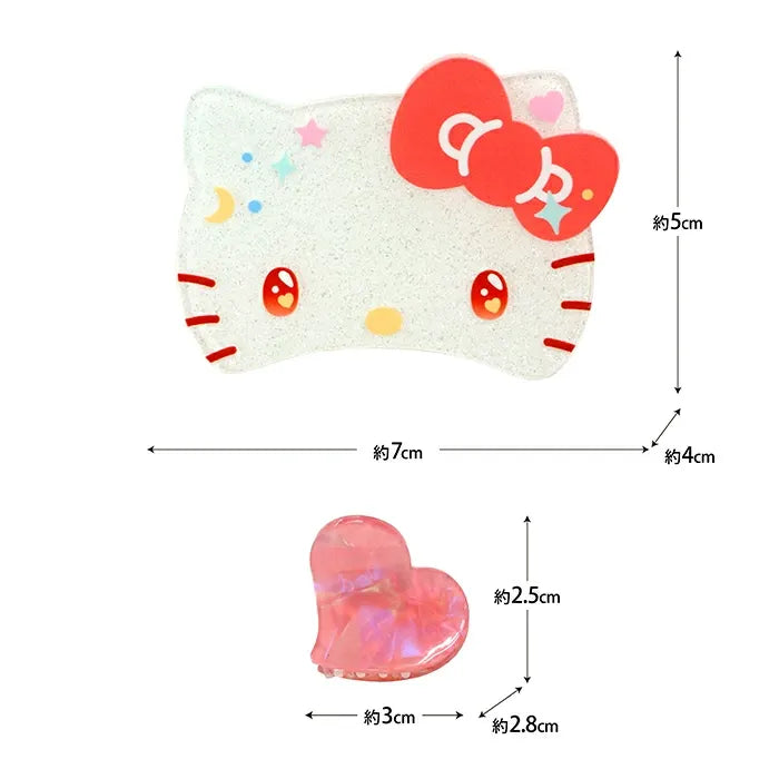 Sanrio三丽鸥迷你心形发抓夹套装Hello Kitty