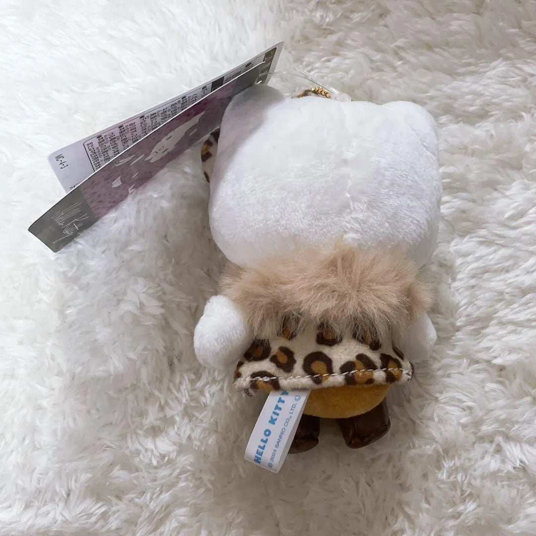 Sanrio三丽鸥豹纹Hello Kitty玩偶挂件棕色