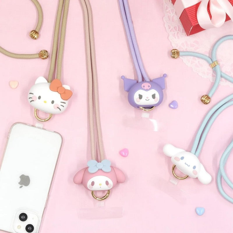 Sanrio三丽鸥多功能手机指环挂绳套装附挂饰Hello Kitty