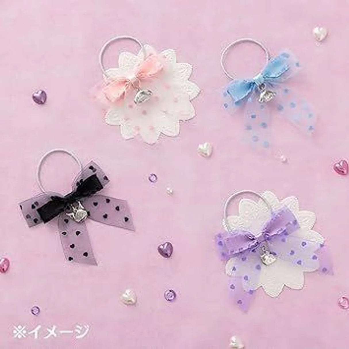 Sanrio三丽鸥紫色蝴蝶结头绳Hello Kitty