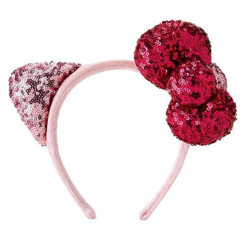 Sanrio三丽鸥亮片耳朵造型发箍粉色Hello Kitty
