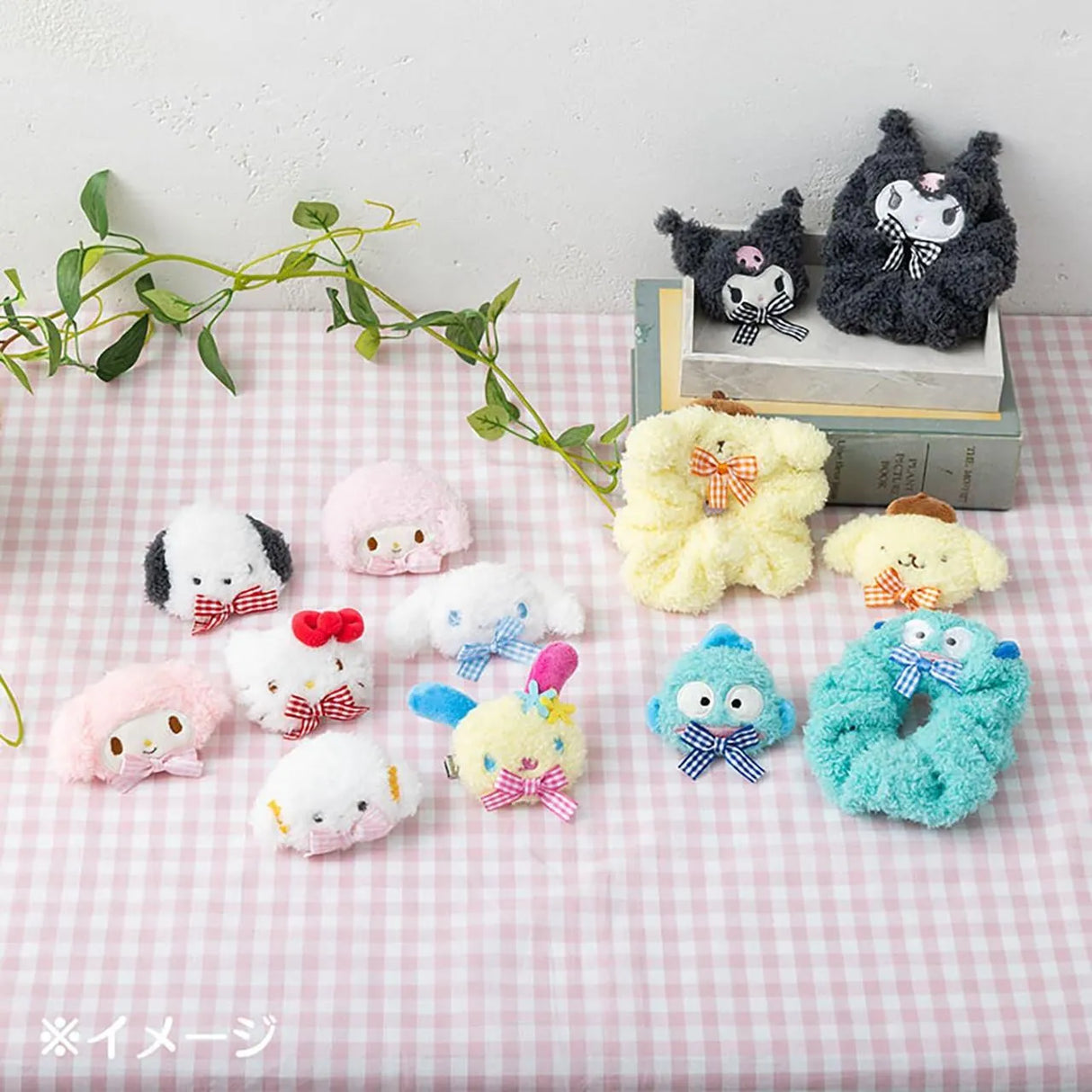 Sanrio三丽鸥脸型毛绒发夹Hello Kitty