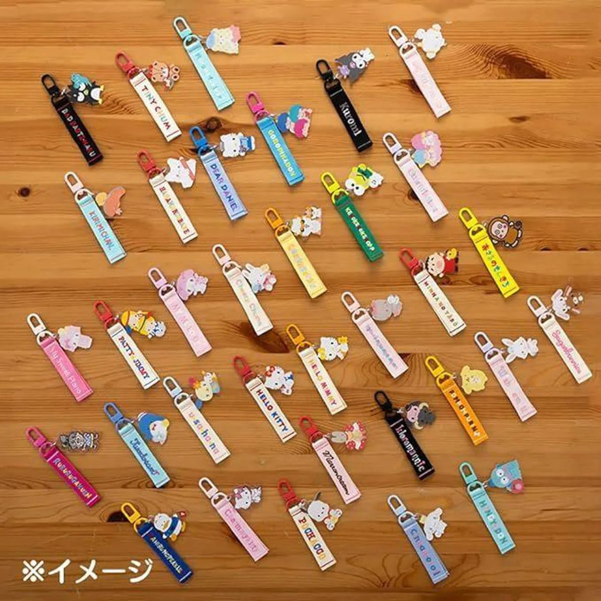 Sanrio Logo Embroidered Tag Key Holder Patty & Jimmy Character Award 2024