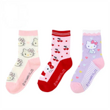 Sanrio三丽鸥印花袜子Hello Kitty 13-15cm 3双