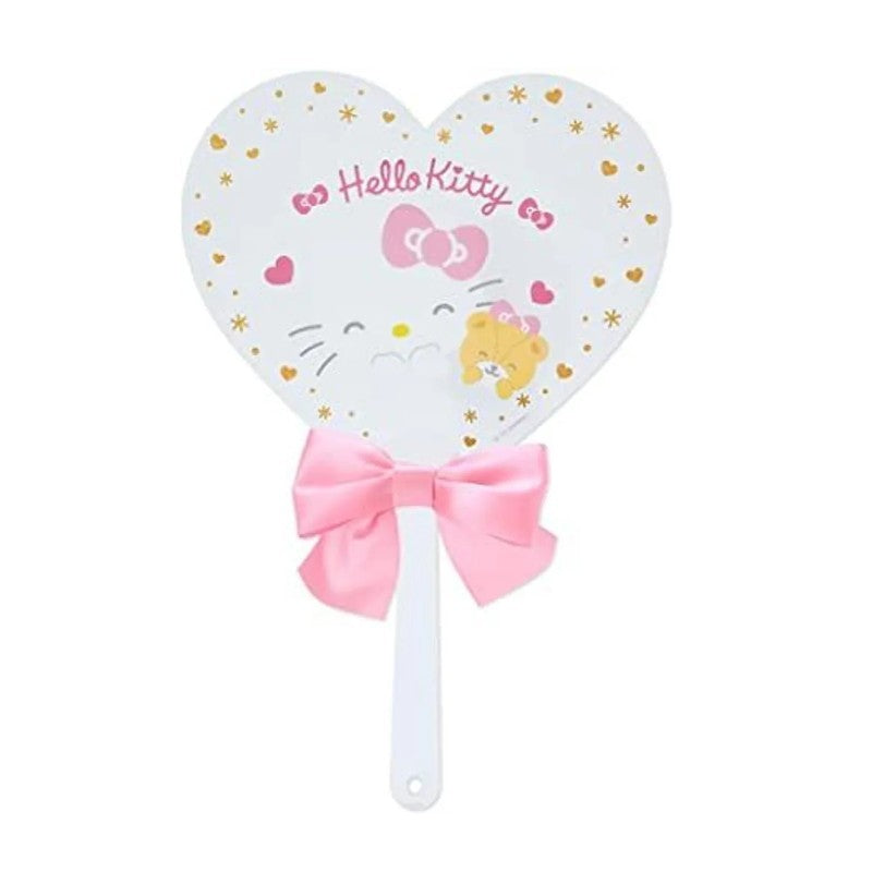 Sanrio三丽鸥心形透明扇子Hello Kitty