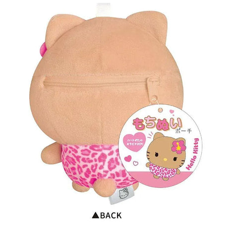 Sanrio三丽鸥胖胖豹纹Hello Kitty毛绒爱心扣挂件