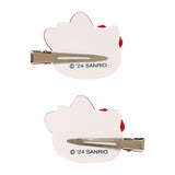 Sanrio三丽鸥碎钻刘海发夹红色Hello-Kitty 2枚