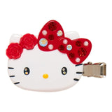 Sanrio三丽鸥碎钻刘海发夹红色Hello-Kitty 2枚