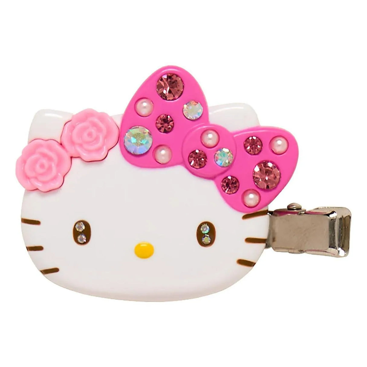 Sanrio三丽鸥碎钻刘海发夹粉色Hello Kitty 2枚