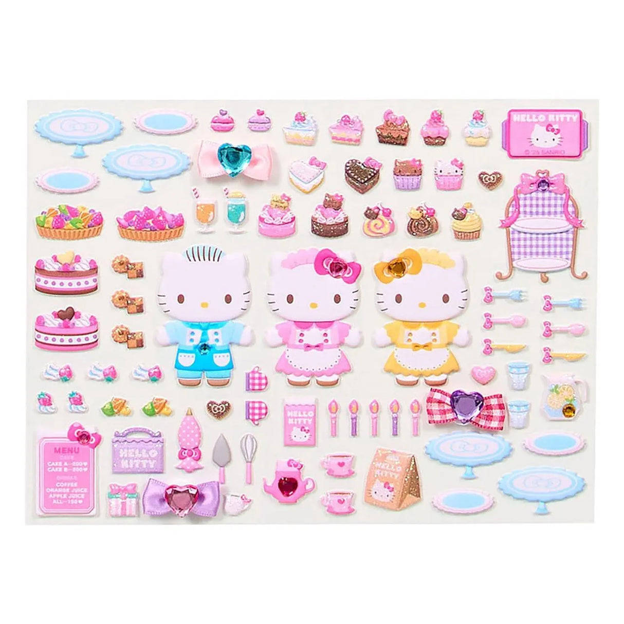 Sanrio Playable Sticker Set Dear Daniel & Hello Kitty & Hello Mimmy