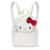 Sanrio三丽鸥菱格纹皮质双肩包Hello Kitty