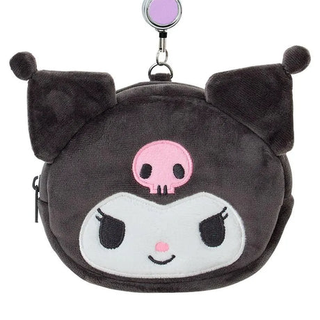 Sanrio Face-shaped Pass Case & Pouch Kuromi