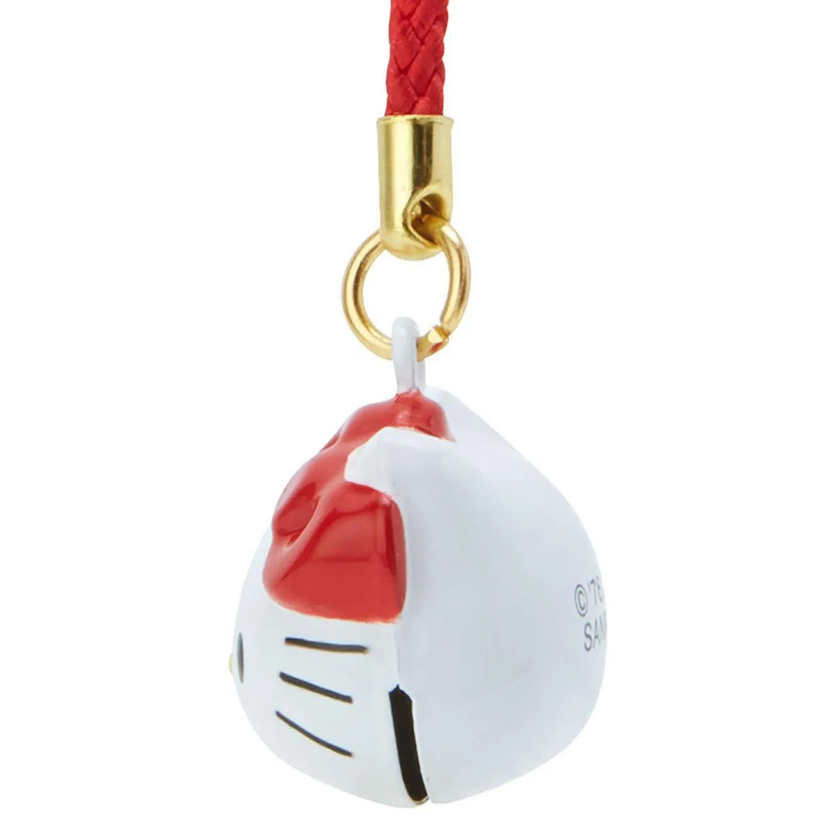 Sanrio Face Shaped Bell Charm Strap Brass Hello Kitty