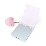 Sanrio三丽鸥盲盒毛绒爱心持件迷你镜