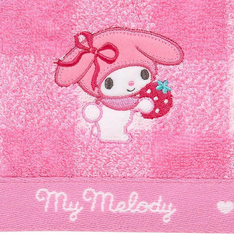 Sanrio三丽鸥今治格纹纯棉浴巾美乐蒂